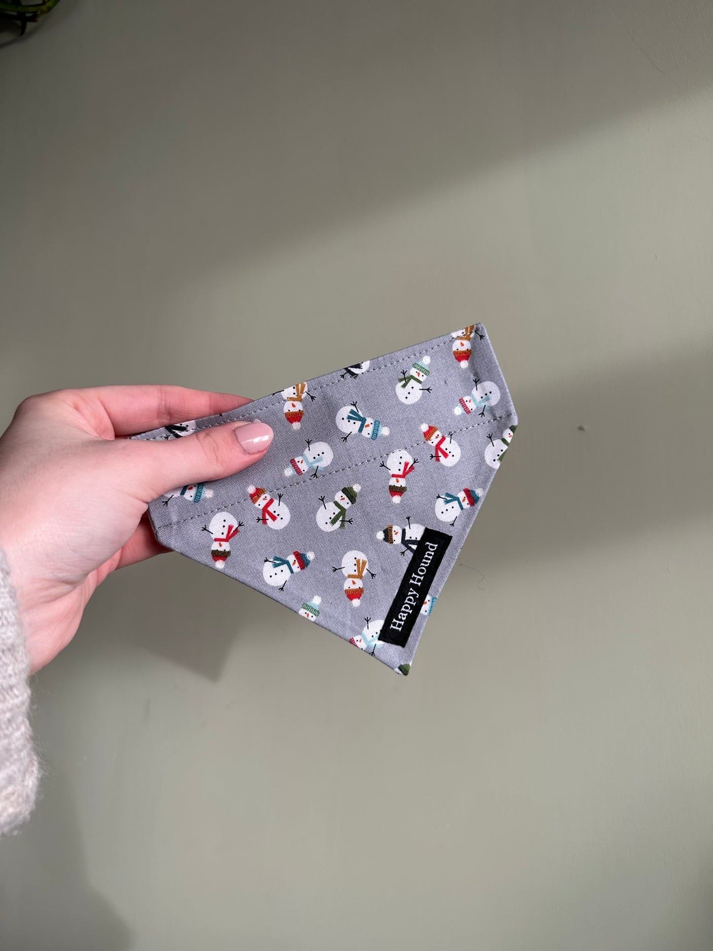 Christmas Snowmen | XS | Handmade Bandana