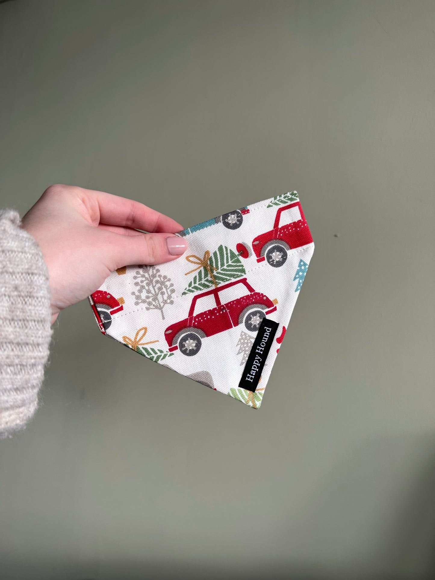 Christmas Cars | XS | Handmade Bandana