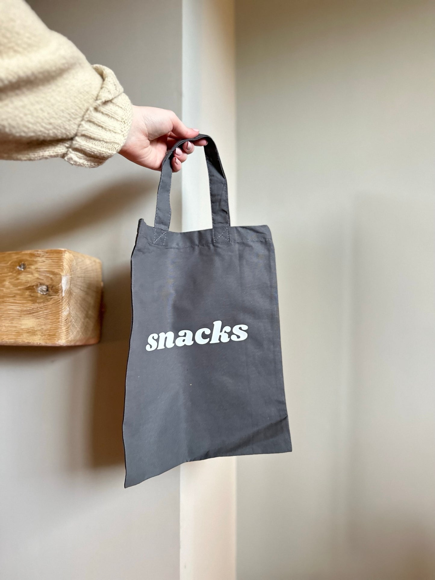 Snacks | Mini Cotton Tote Bag