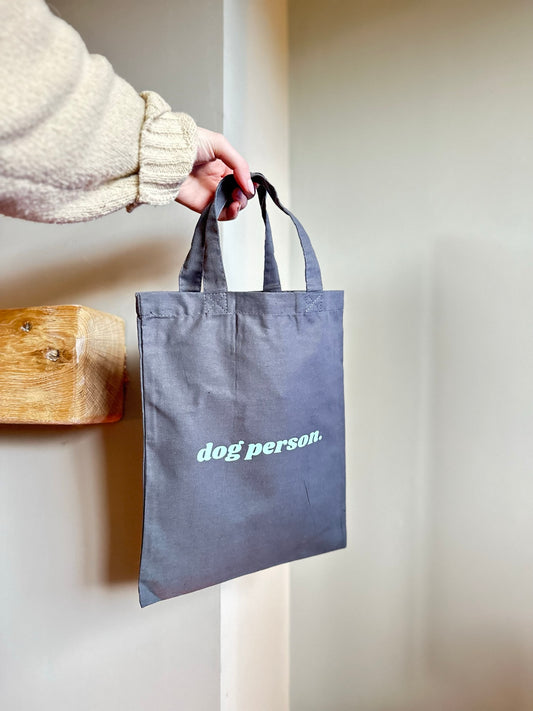 Dog Person | Mini Cotton Tote Bag