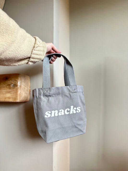 Snacks | Mini Cotton Tote Bag