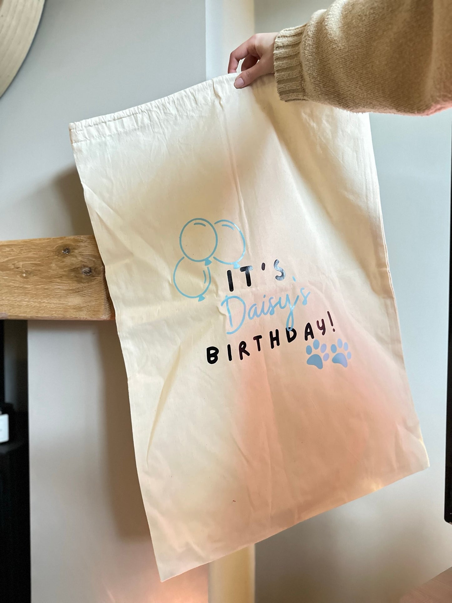 Daisy's Birthday | Cotton Drawstring Bag