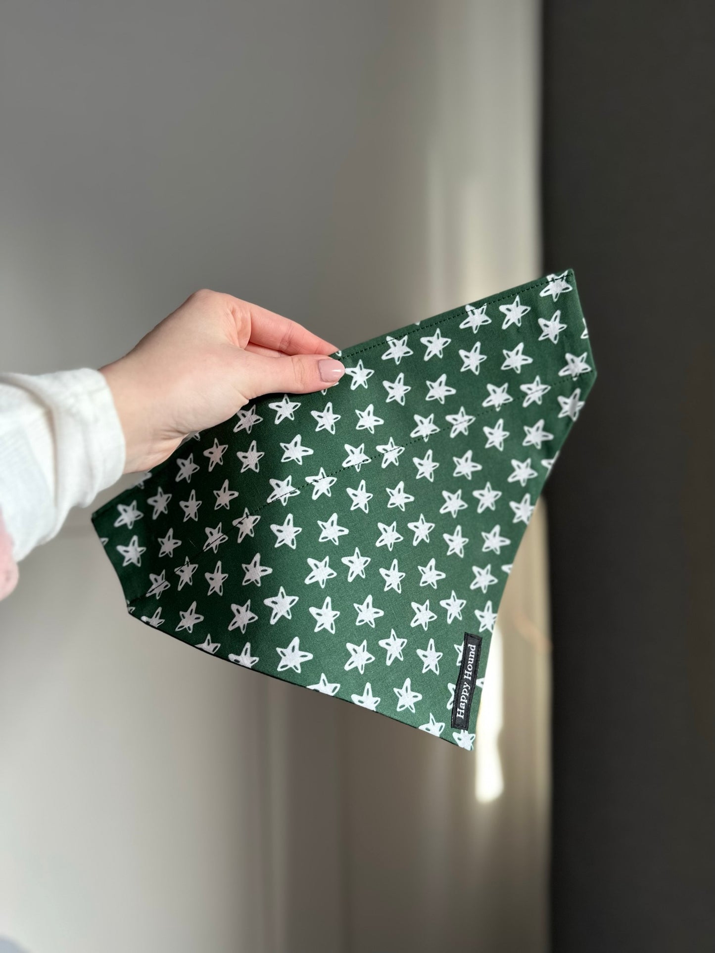 Christmas Star Green | Large | Handmade Bandana