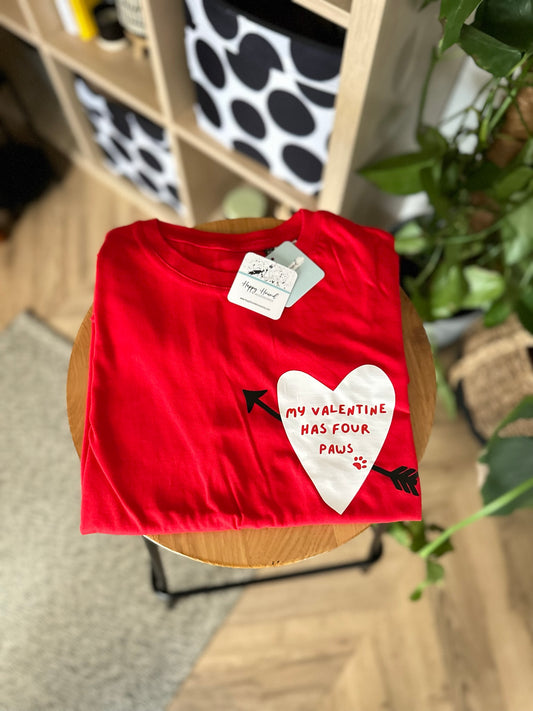 XS | My Valentine Has Four Paws | Unisex Organic T Shirt