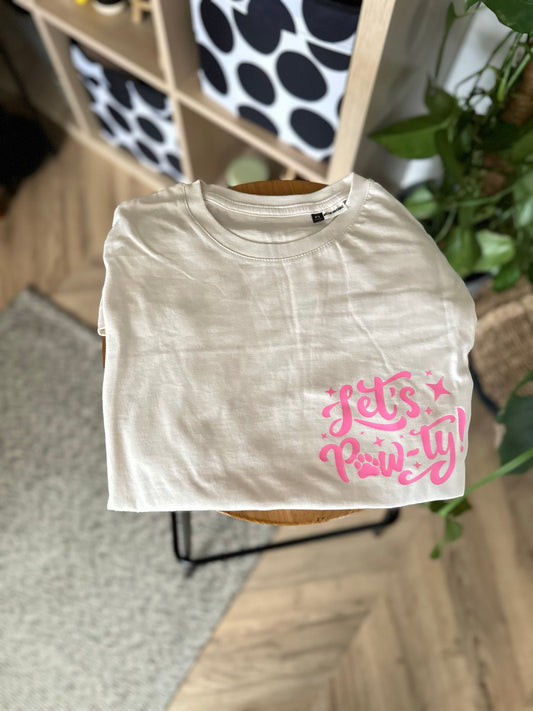 XS | Let's Pawty | Unisex Organic T Shirt