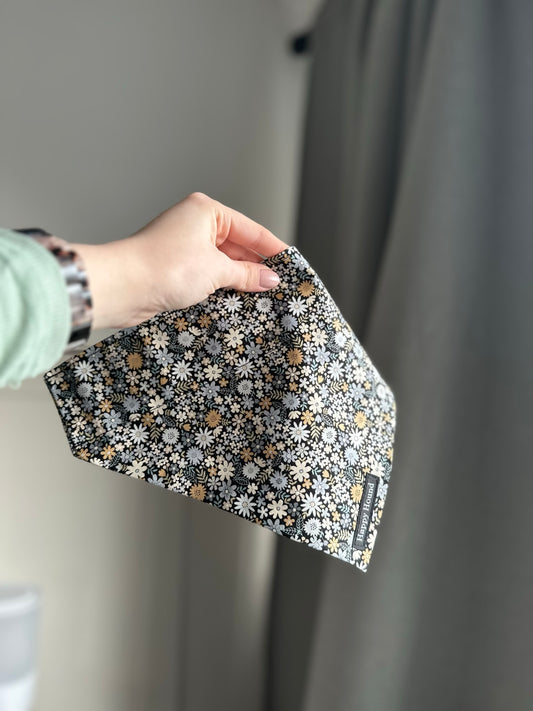 Lottie Grey | Large | Handmade Bandana