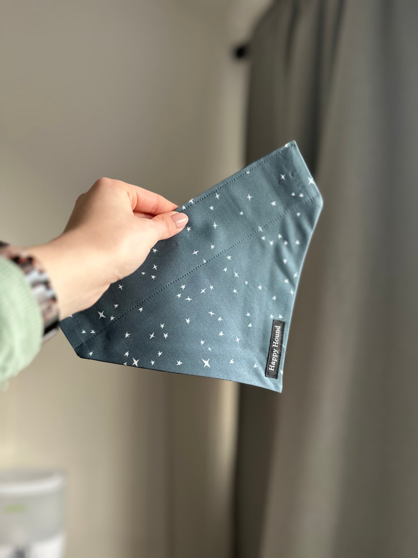 Teal Star | Medium | Handmade Bandana