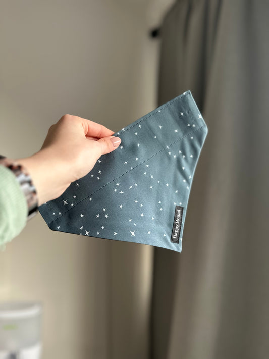 Teal Star | Medium | Handmade Bandana