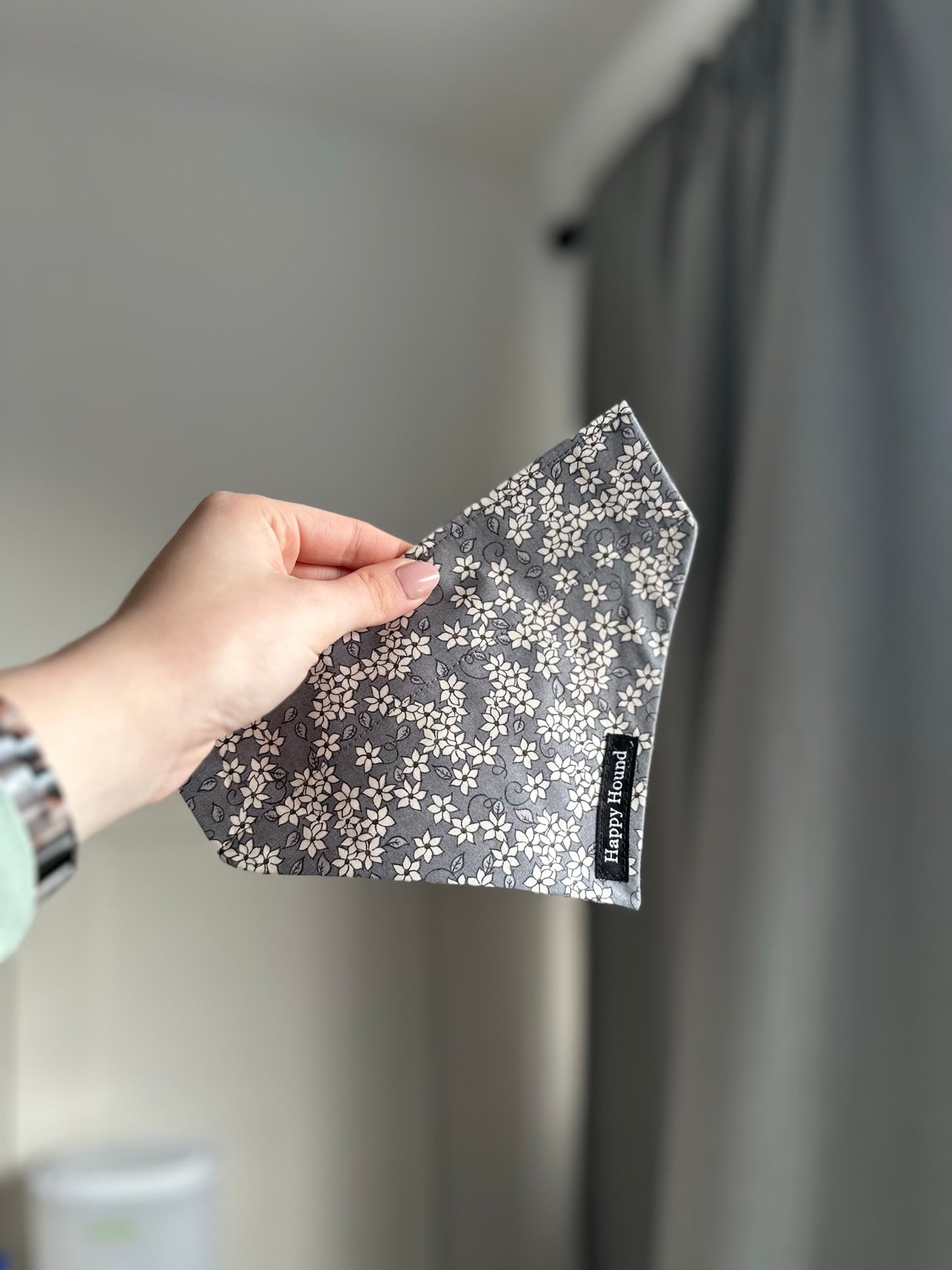 Tilly Grey | Small | Handmade Bandana