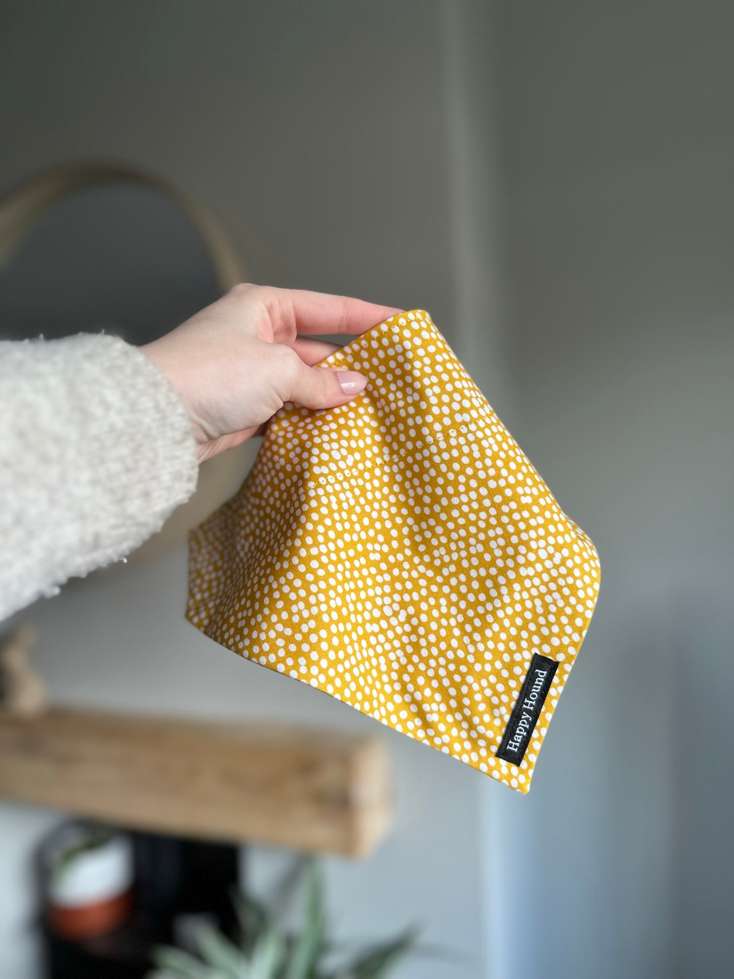 Harper Mustard | Large | Handmade Bandana