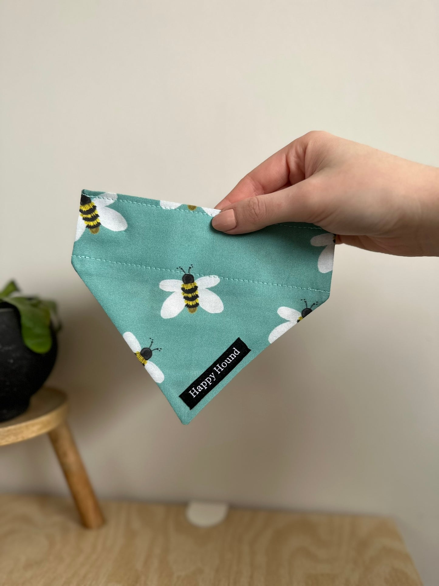 Honey Bee Blue | XS | Handmade Bandana