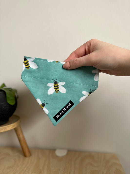 Honey Bee Blue | XS | Handmade Bandana