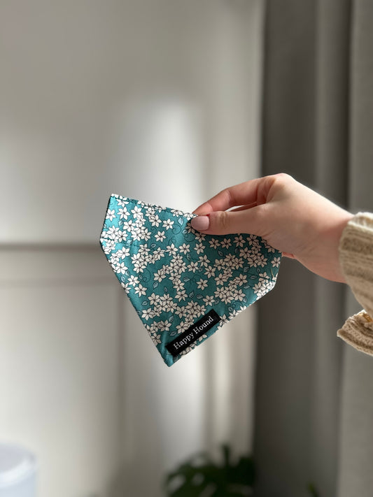 Tilly Teal | XS | Handmade Bandana