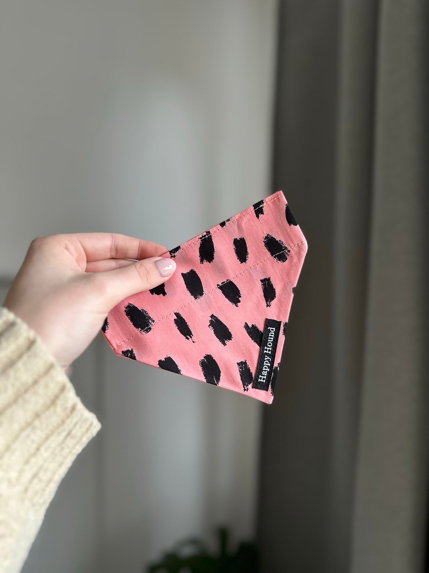 Pink Dash | XS | Handmade Bandana