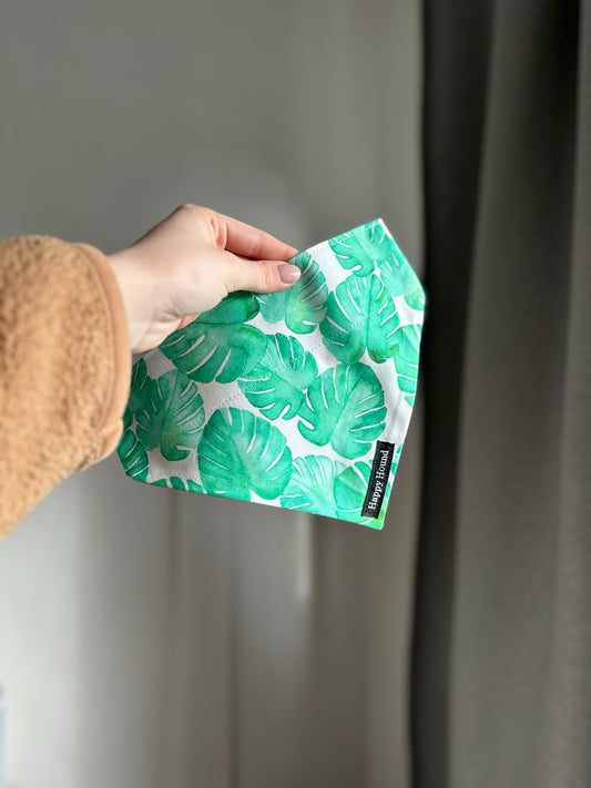 Monstera | Medium | Handmade Bandana