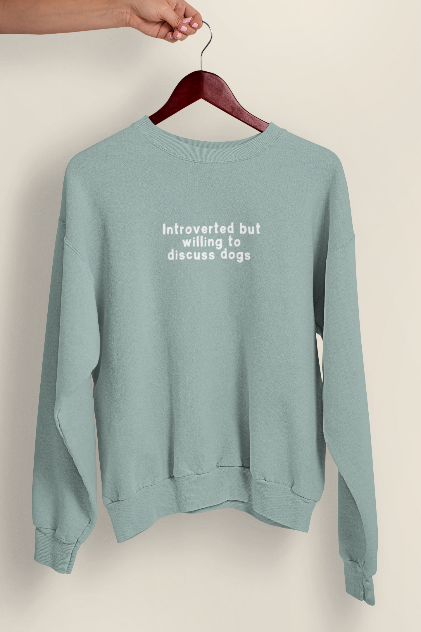Embroidered | Introverted But Willing To Discuss Dogs | Unisex Sweatshirt