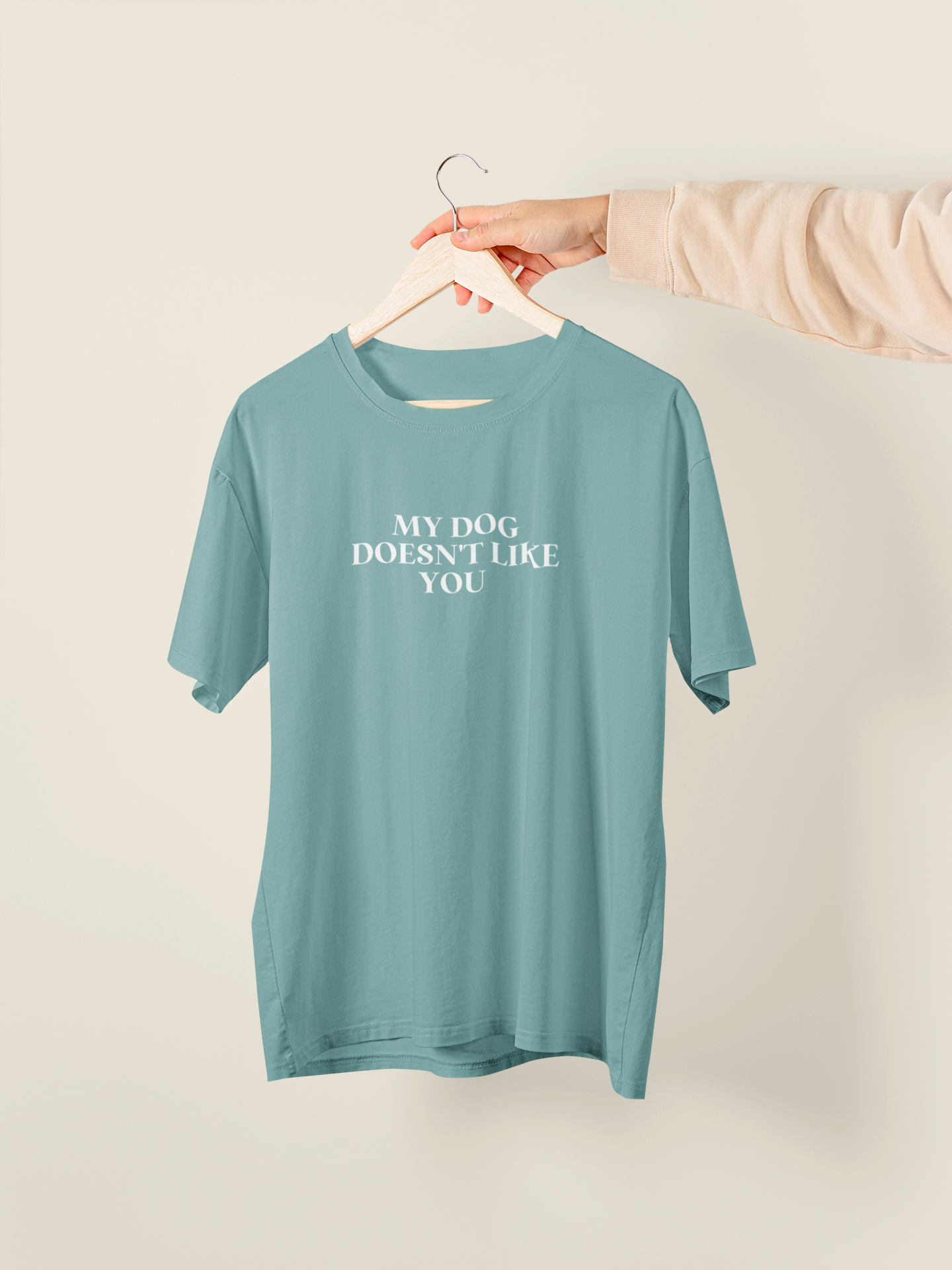 Embroidered | My Dog Doesn't Like You | Organic Unisex T Shirt